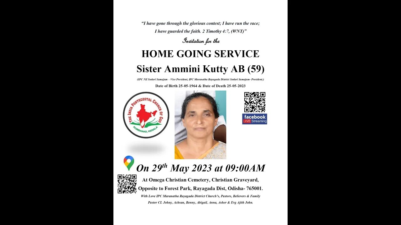 Home Going Service of Sr Amminikutty AB on 29th May 2023 Part 2