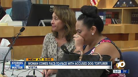 Woman comes face-to-face with accused Oceanside dog torturer