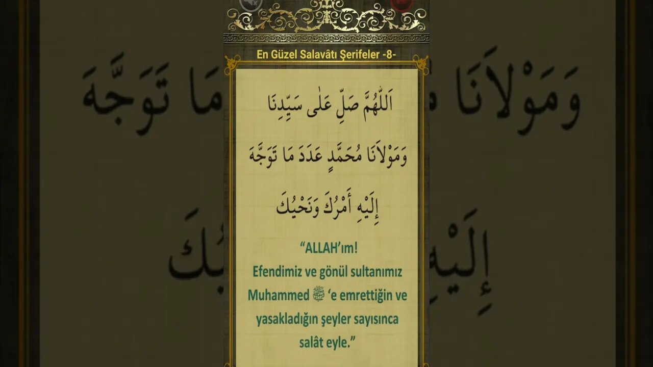 SALAVATI ŞERİFE-8 #salavat