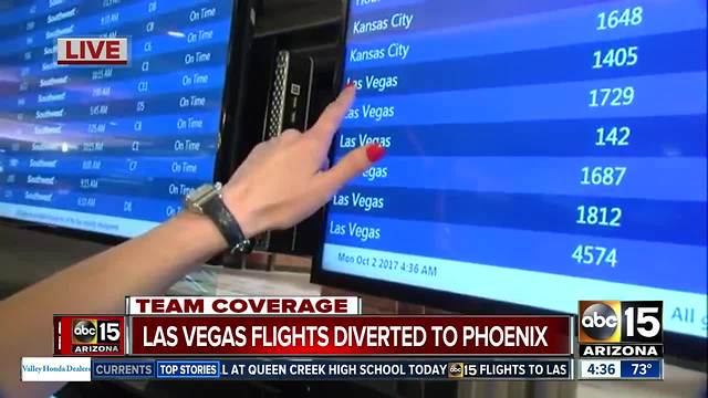 Las Vegas flights diverted to Phoenix amid mass shooting