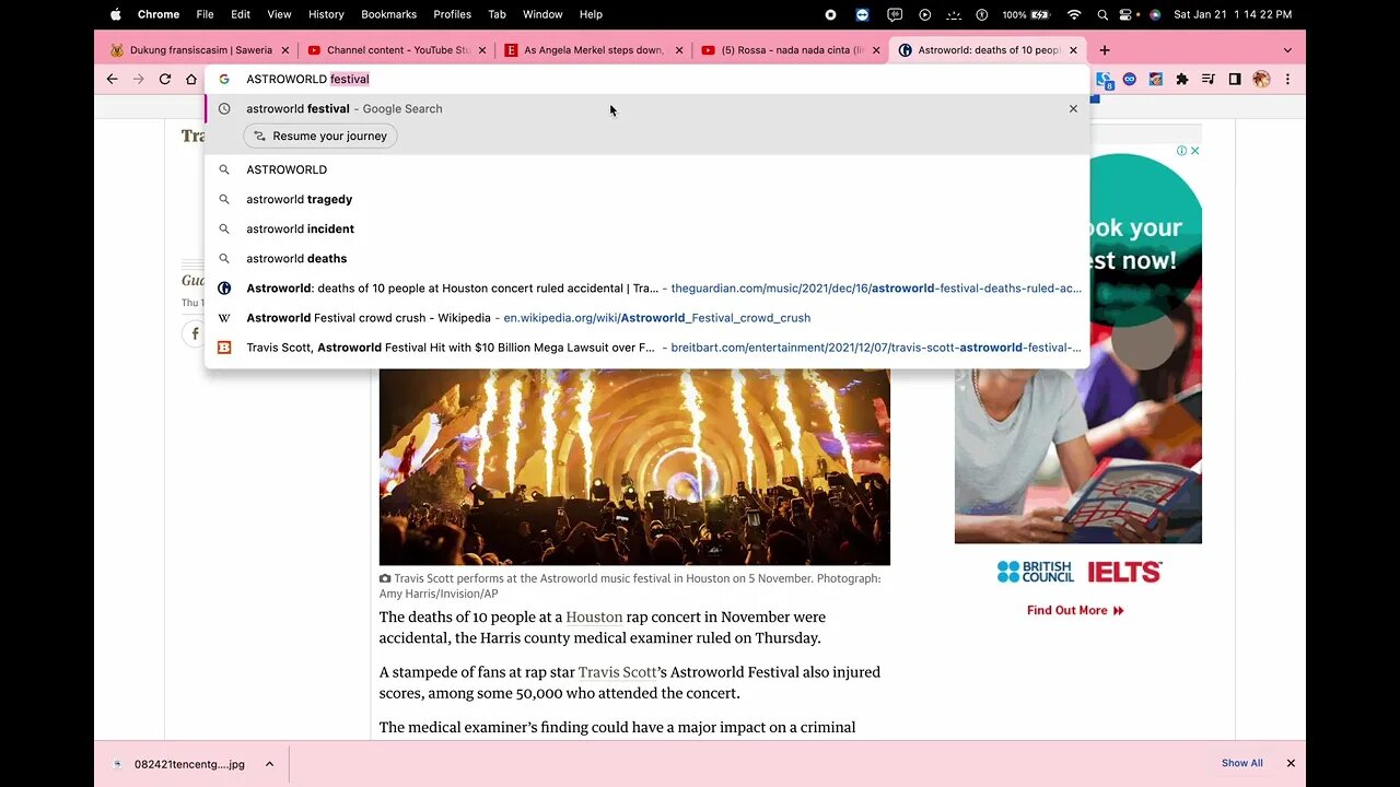 Astroworld Festival crowd crush 2021 -- FRANSISCA SIM
