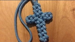 Paracord Cross Using Vertical Crown Knot or Double Crown Sinnet