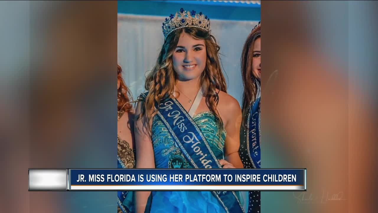 Jr. Miss Florida using her platform to inspire children