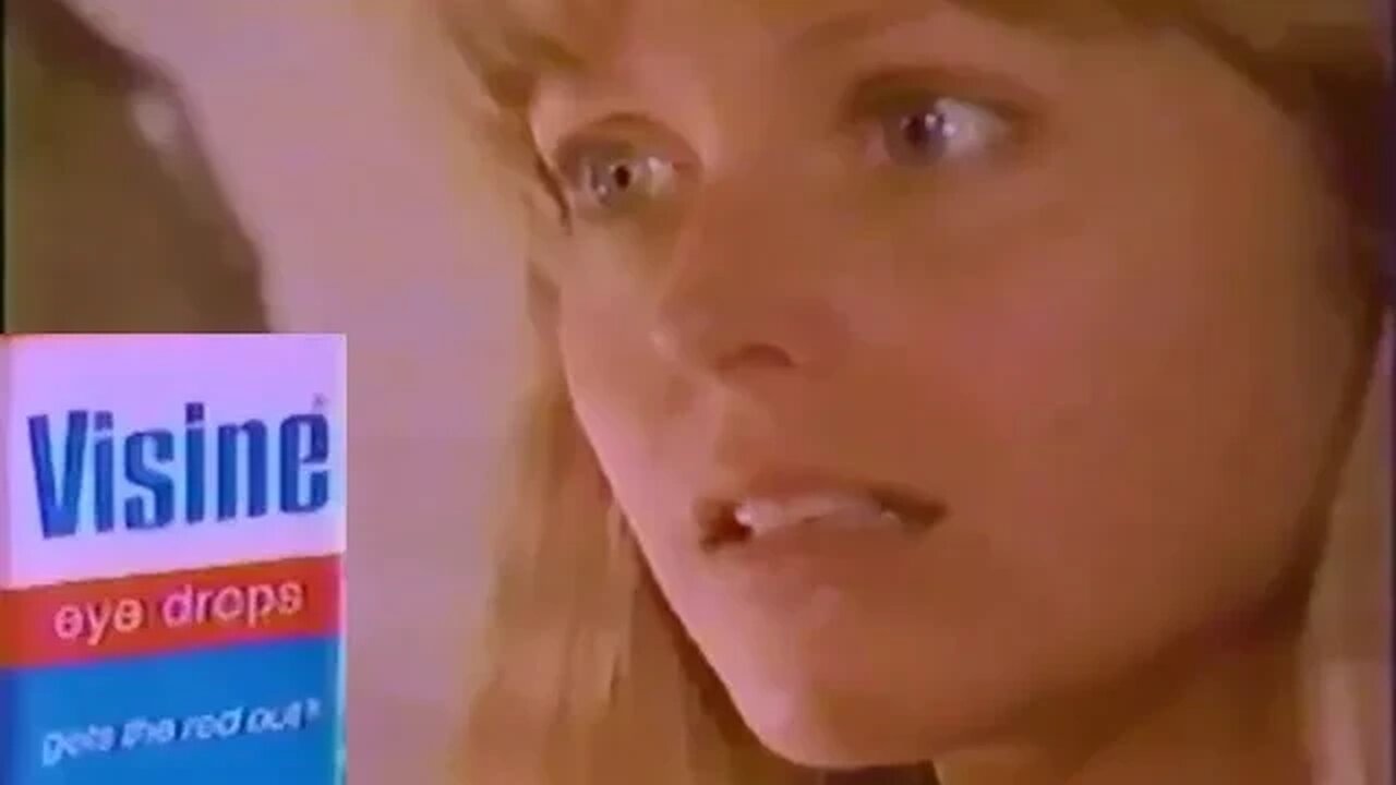 "No Hairy, Not Tonight" 1986 Visine Red Eye TV Commercial (80's Ad)