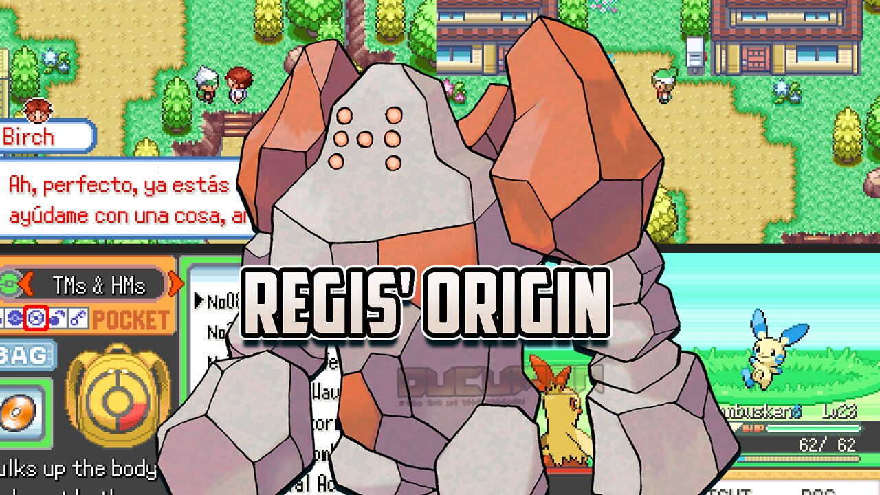 Pokemon Regis' Origin - New Spanish GBA Hack ROM has Ultraflight, Mining, Remastered Graphics 2022