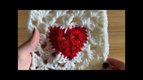 How To Crochet A Heart Granny Square