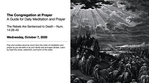 The Rebels Are Sentenced to Death – The Congregation at the Prayer for October 7, 2020