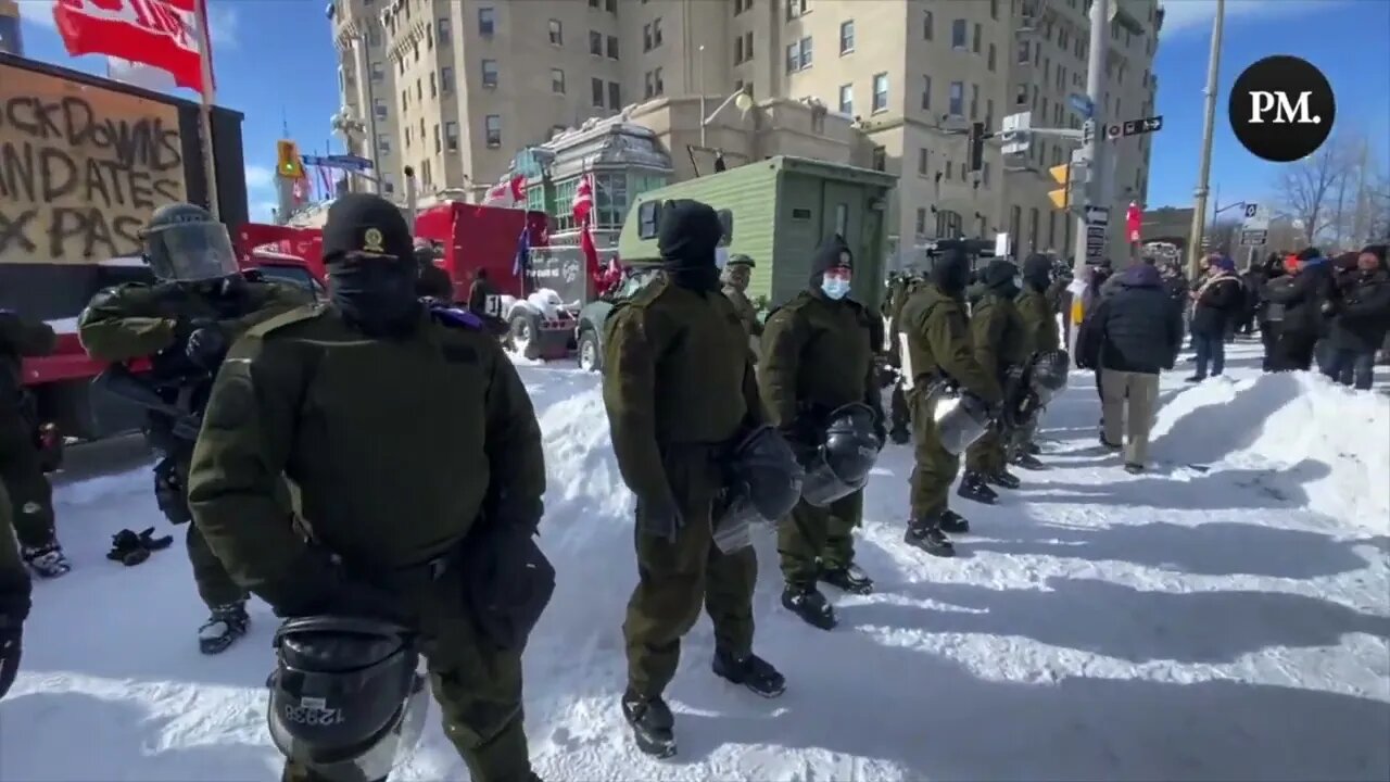 POLICE BRING RIOT GEAR TO OTTAWA