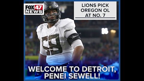 Lions draft Oregon offensive tackle Penei Sewell with No. 7 pick