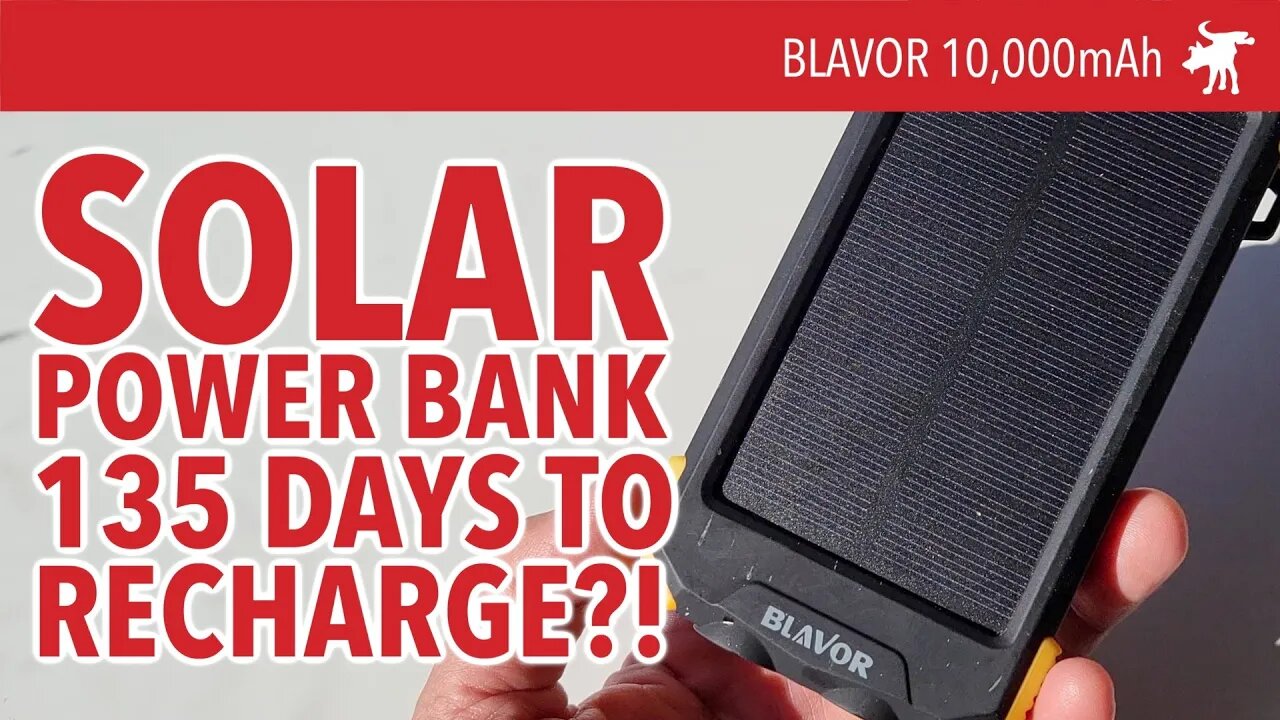 Blavor 10,000mAh Solar Battery Complete Recharge