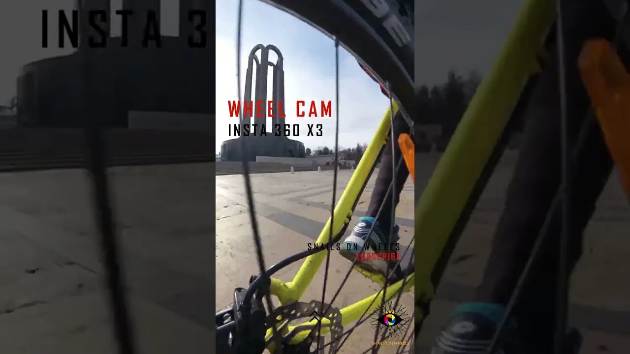 WHEEL CAM with INSTA 360 X3 at Carol Park , Bucharest | #shorts | 🇷🇴