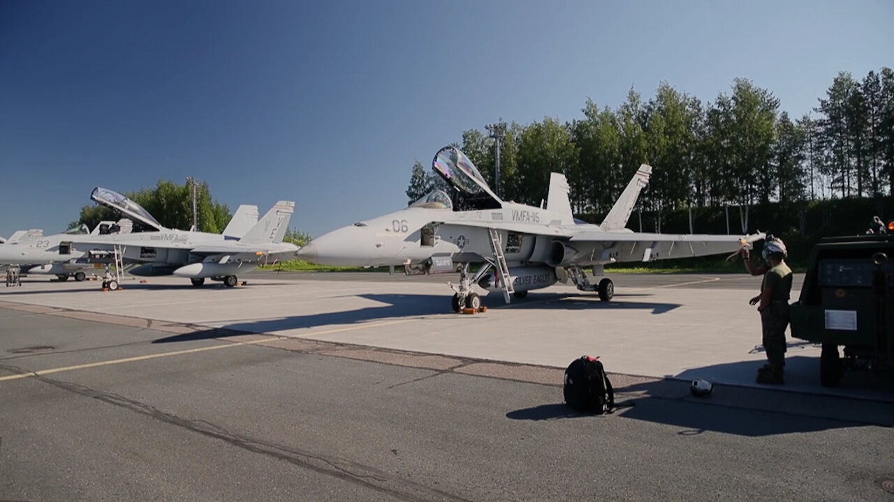 Marines in Finland prepare for aerial operations