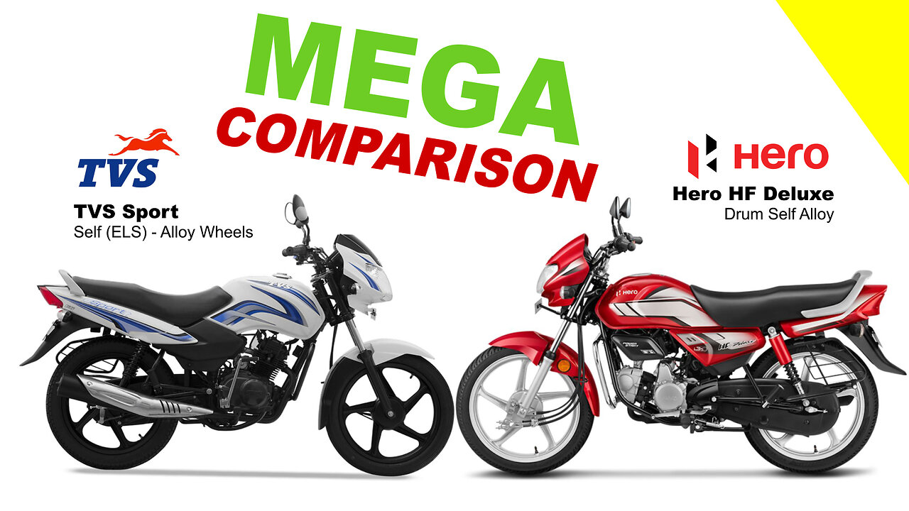 MEGA COMPARISON | TVS Sport vs Hero HF Deluxe | Kuch Bhi