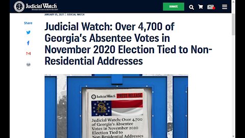 Over 4,700 of Georgia Absentee Votes in November 2020 Are Non-Residential Addresses - News Minute