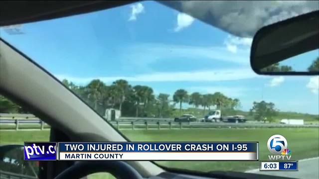 Two injured in rollover crash on I-95