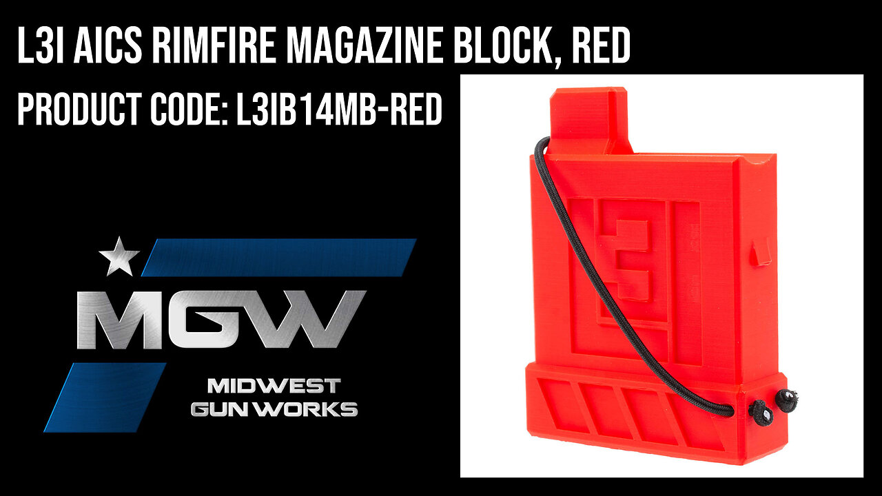 L3I AICS Rimfire Magazine Block, Red - L3IB14MB-RED