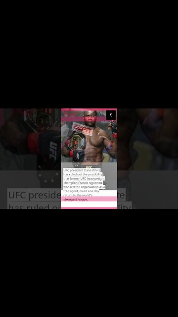 Francis Ngannou cannot rejoin the UFC according to Dana White.