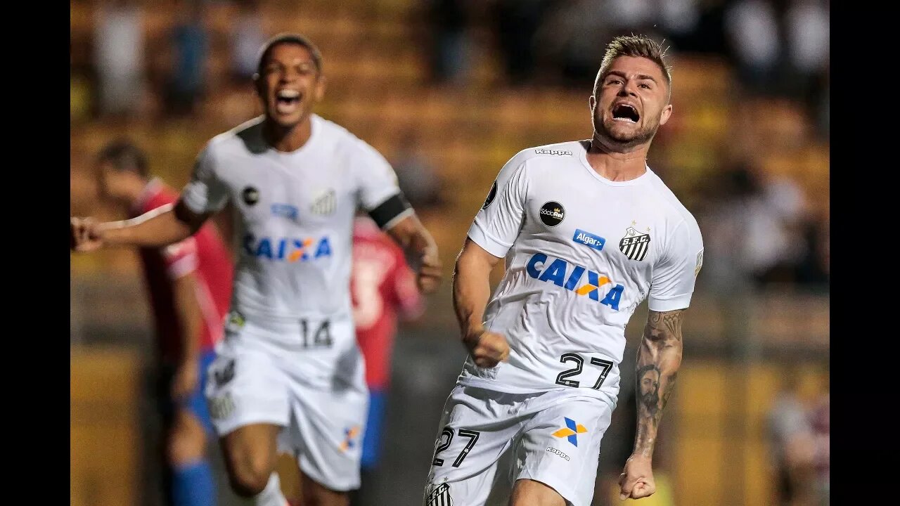 Gol de Eduardo Sasha - Santos 3 x 1 Nacional-URU - Narração de José Manoel de Barros