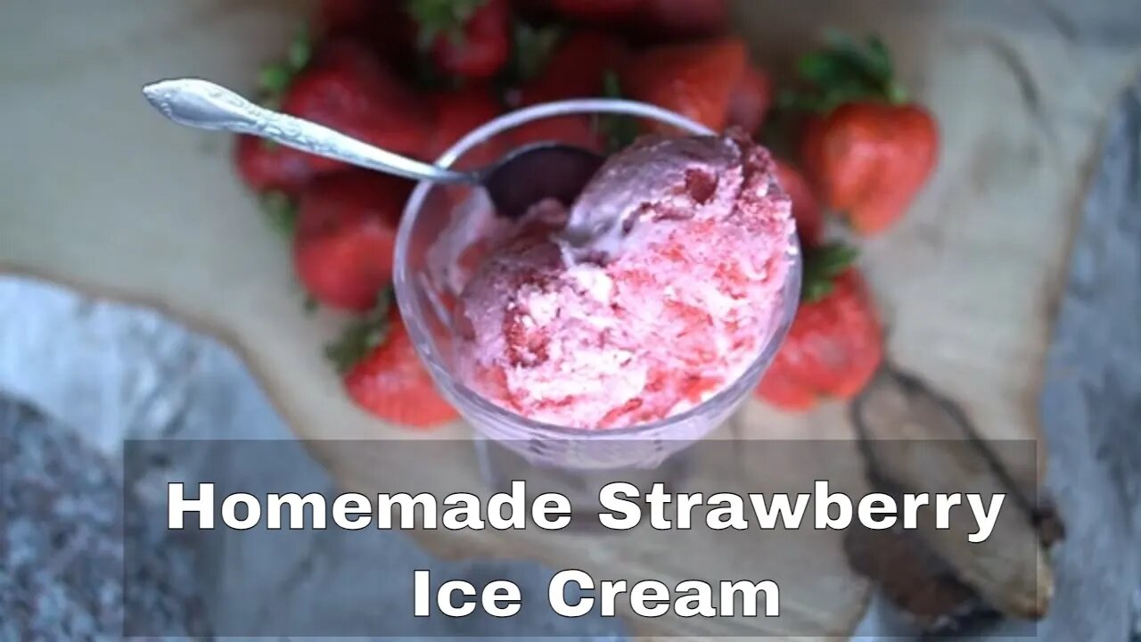 Homemade Strawberry Ice Cream