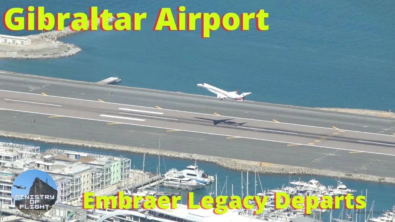 Embraer Legacy 650 Departs from Gibraltar