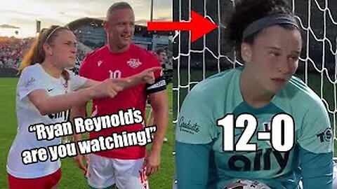 Women's USA Football Team Give Speech and Lose 12-0 to Men's Wrexham FC (Speech & Game Highlights)