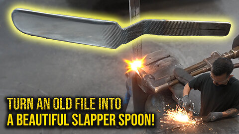 How I built a slapper spoon out of an old file for metal shaping and dent repair