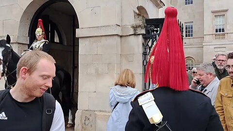 Tourist reaction to make way #horseguardsparade