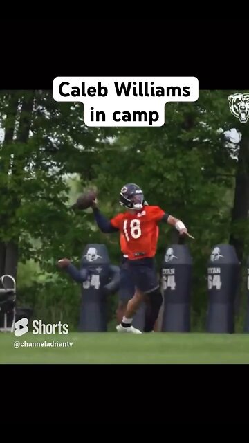 Caleb Williams in camp #shorts #footballshorts #football #nfl #sportsnews #chicago