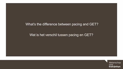 What's the difference between Pacing and Graded Exercise Therapy (GET) ? - Dr. Charles Shepherd
