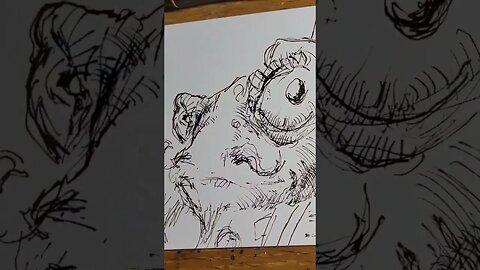 #sketching a Frog G #card #puscifer #microns #comicartist #shorts #timelapse #art #illustration