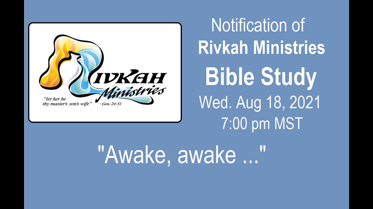 Awake, awake! LIVE at 7:00 p.m., MST