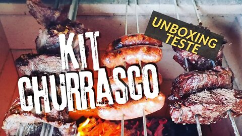 Comprei! Kit Churrasco Baratinho Madefer Inox! Por Menos de 40 Reais! Será que é Bom?