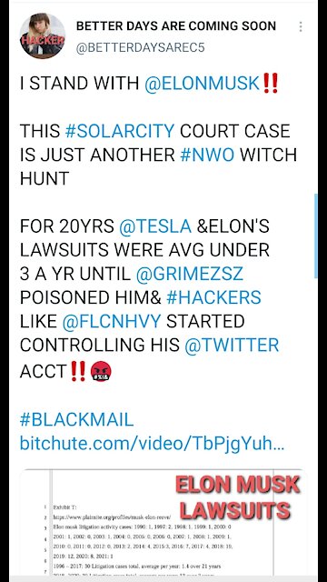 SOLARCITY TRIAL IS JUST ANOTHER NWO WITCH HUNT AGAINST ELON MUSK BY THE ELITES