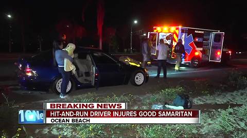 Hit-and-run driver injures Good Samaritan