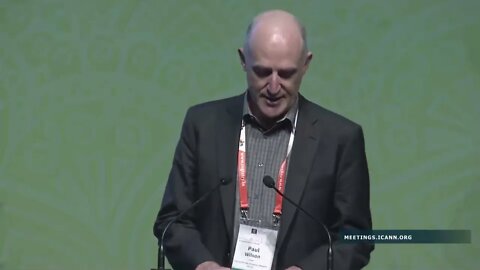 NRO's Paul Wilson at the ICANN57 Opening Ceremony