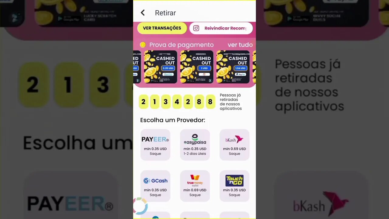 Novo App Igual Tiktok TÁ PAGANDO R$0,35 a CADA 2 VÍDEOS de 5s ASSISTIDO #shorts