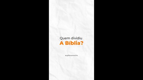 Quem mudou a Bíblia? #shorts
