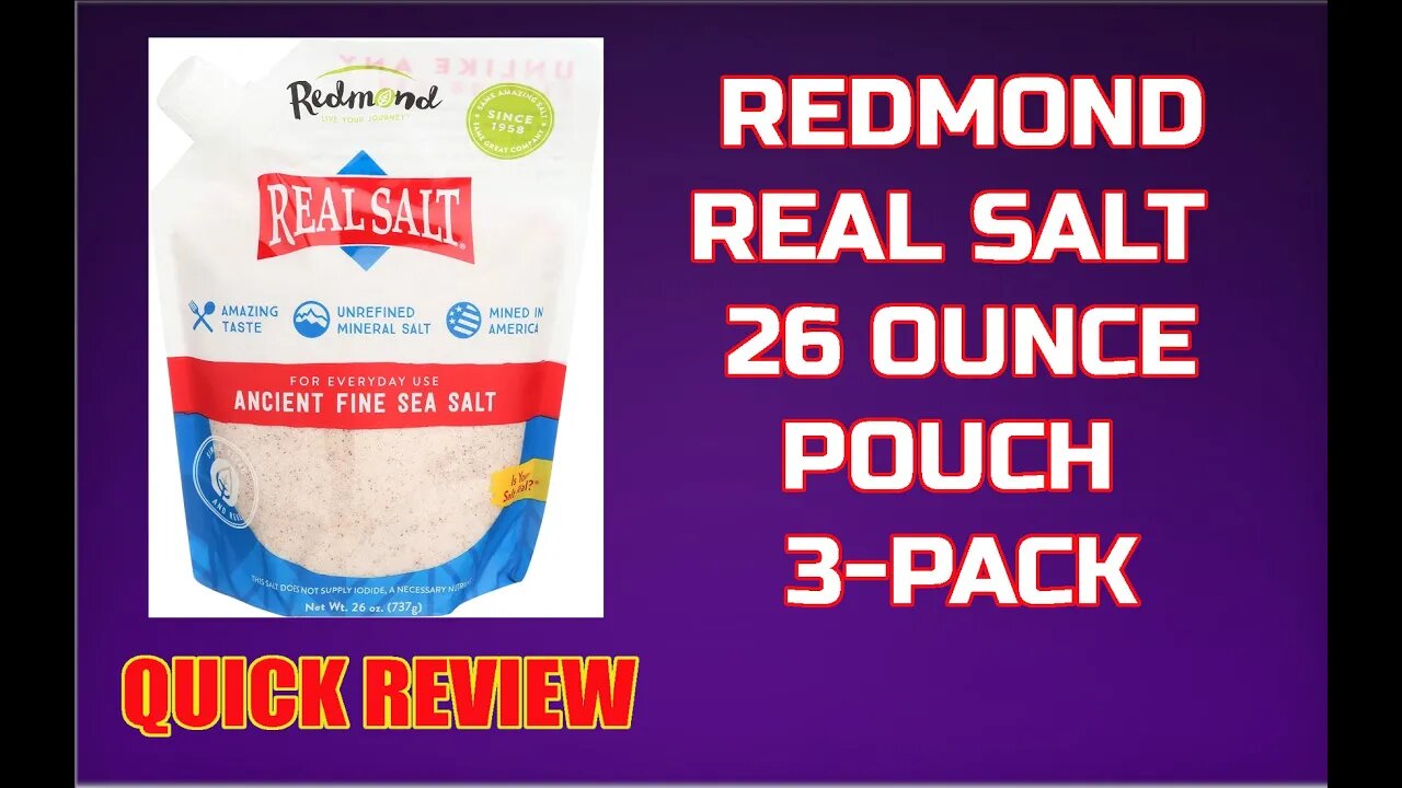 Redmond Real Salt - 26 Ounce Pouch 3-Pack - I love this stuff!