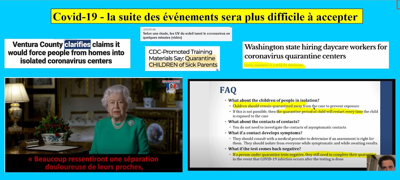 Covid-19 - la suite des événements sera plus difficile à accepter
