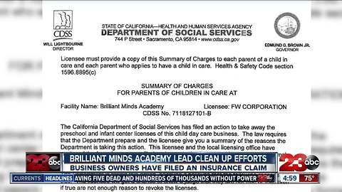 Brilliant Minds Academy lead clean up details
