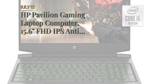 HP Pavilion Gaming Laptop Computer, 15.6" FHD IPS Anti-Glare 144Hz Display, AMD Ryzen 5 5600H,...