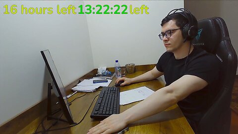 Study with me 16H challenge/ 📚🌧 rain sounds & pomodoro timer 60 & 5