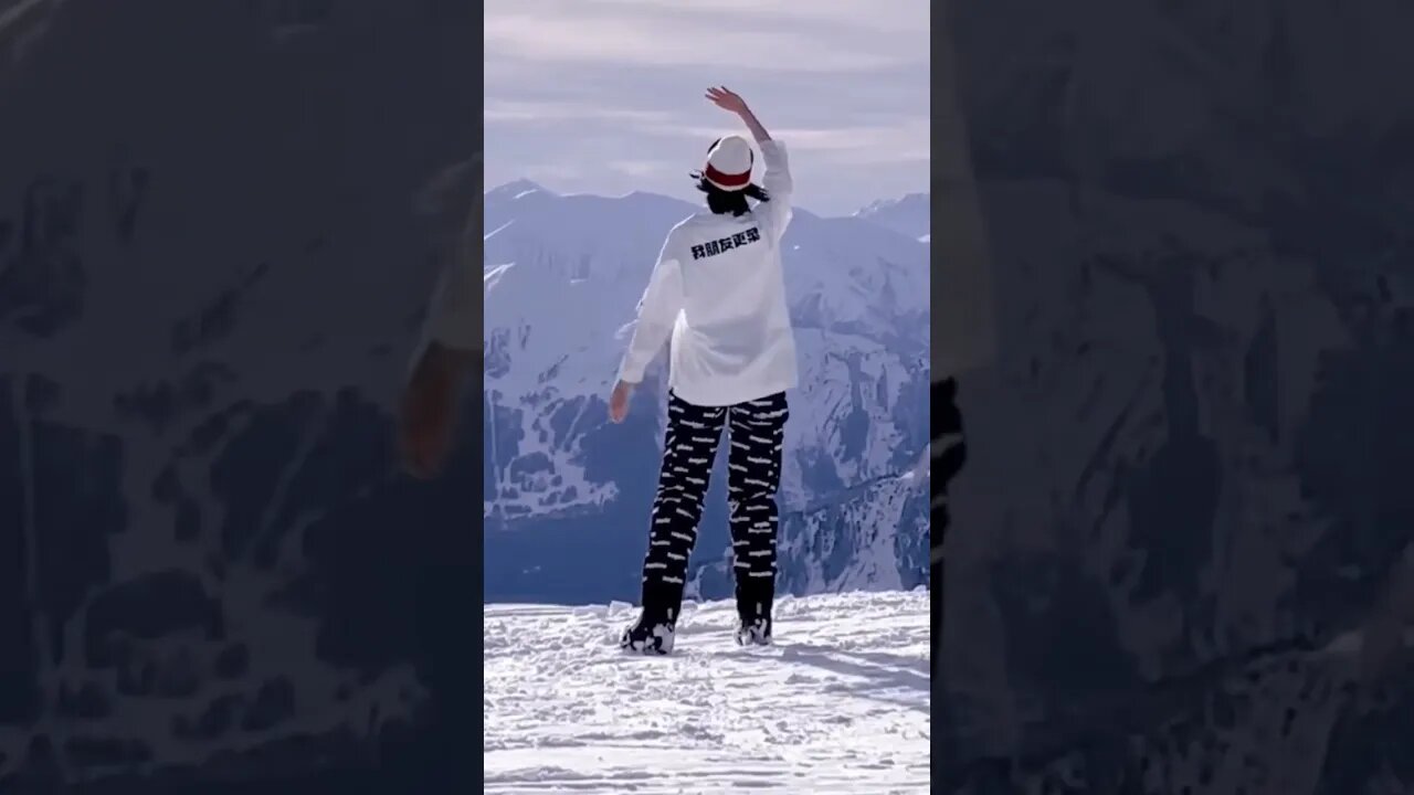 Beautiful Chinese Girl Enjoys The Winter Wonder Land