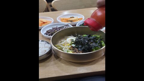 Cockle Bibimbob(Cockle vegetable mix rice) Korean style 꼬막비빔밥