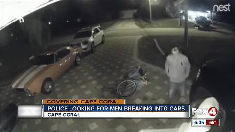 Police looking for people breaking into cars