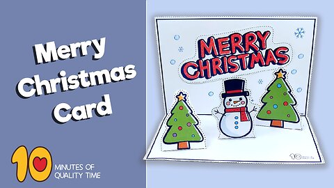 Merry Christmas 3D Snowman Card Craft