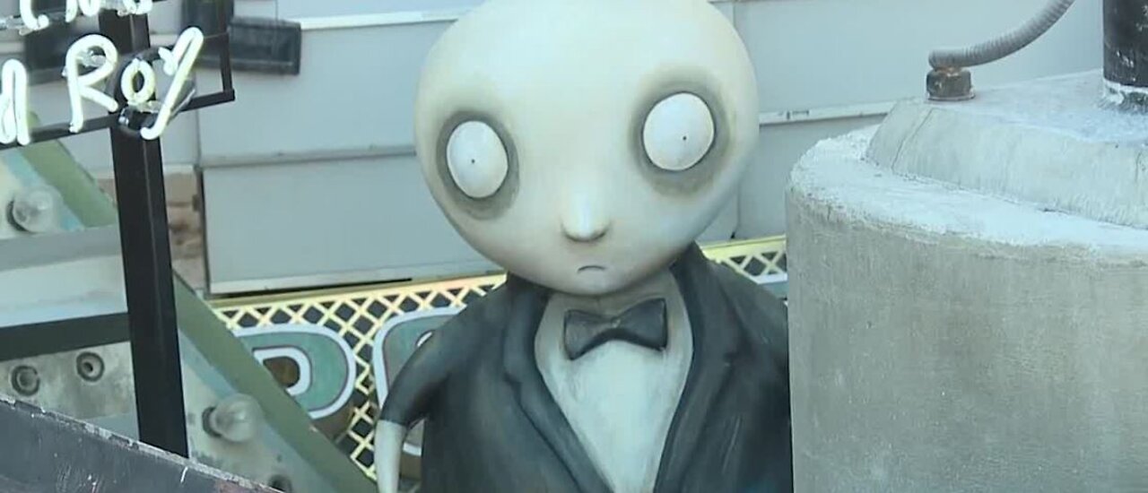 Tim Burton's exhibit opening today
