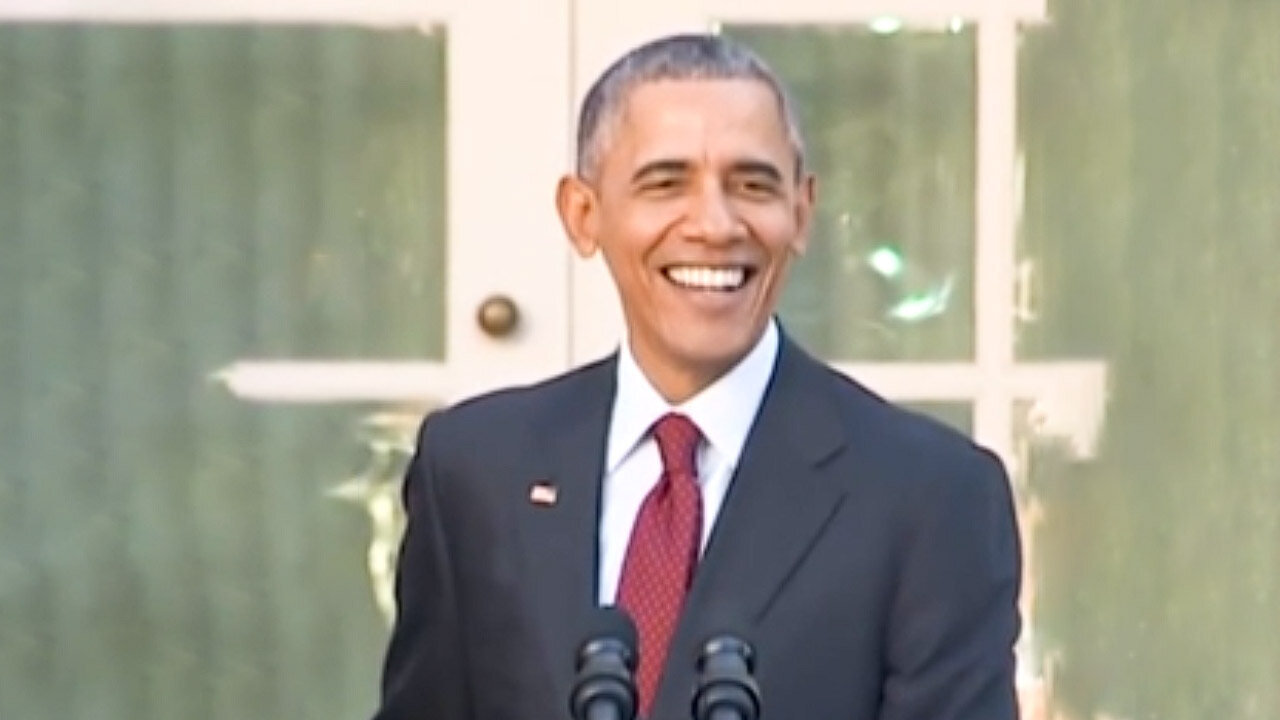 Playful Barack Obama Tells Funny Dad Joke