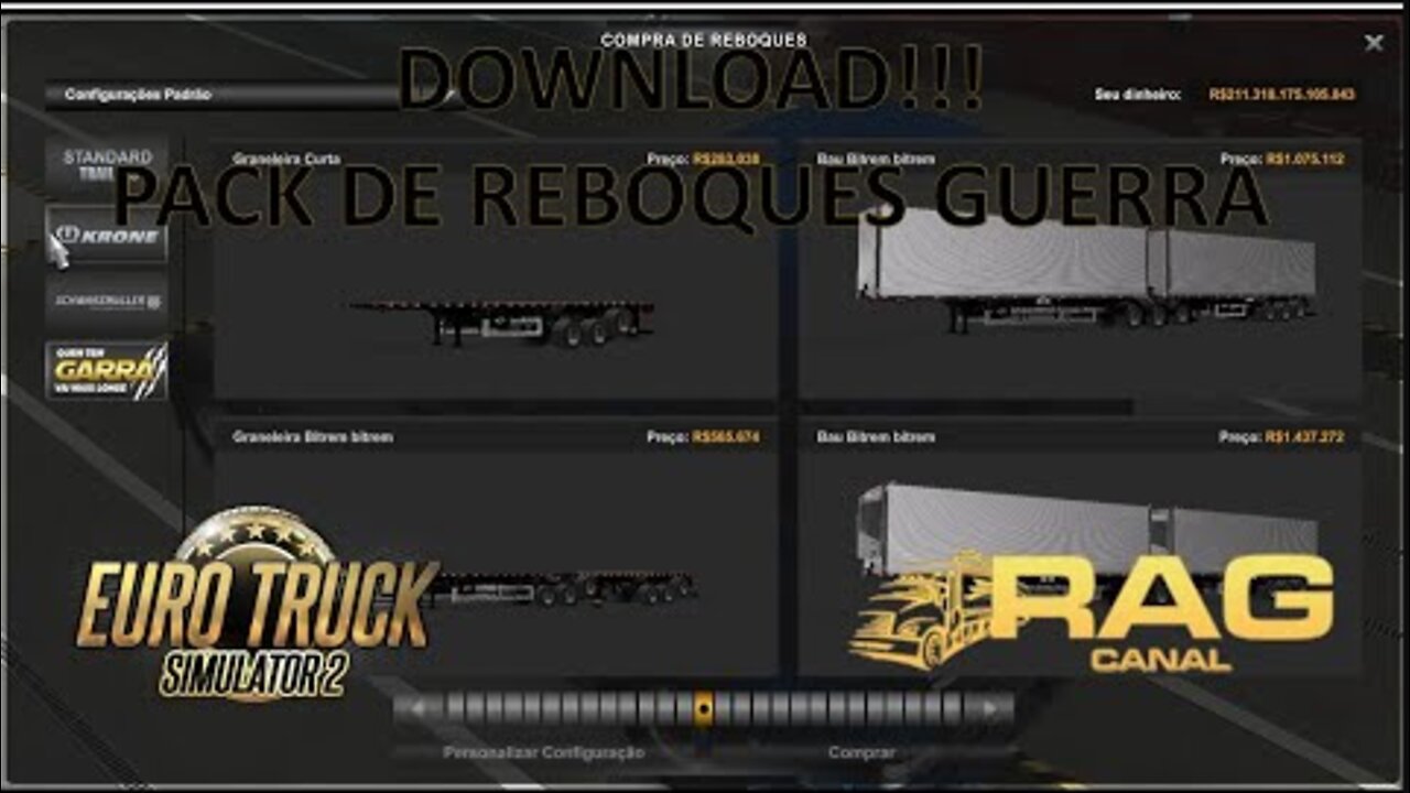 100% Mods Free: Download - Pack de Reboques Guerra