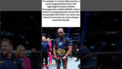 The price of Jon Jones' autograph was six times higher than that of Khabib Nurmagomedov's. #shorts